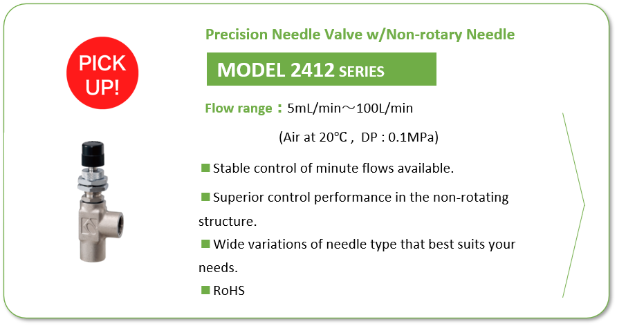 Precision Needle Valve w/Non-rotary Needle MODEL 2412 SERIES