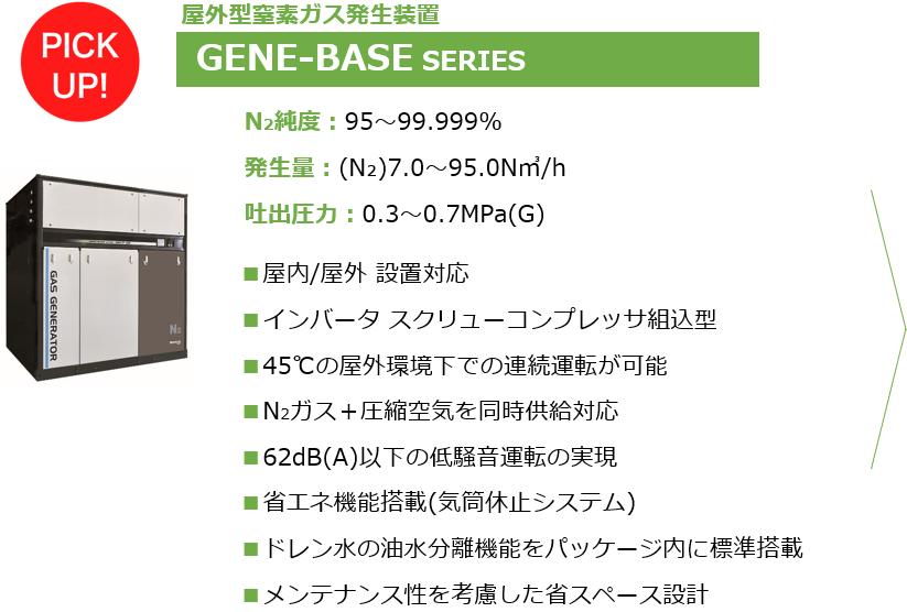 屋外型窒素ガス発生装置